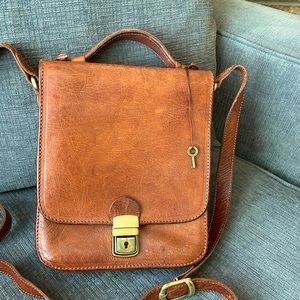 Leather crossbody purse from Italy